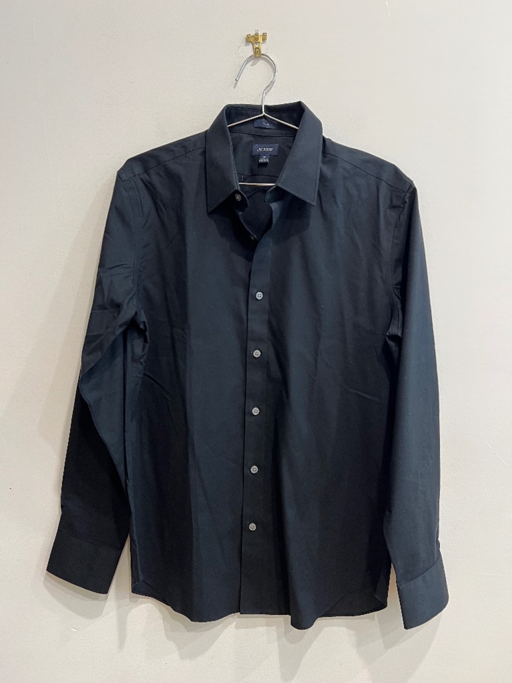 J. Crew Slim Fit Black Button Down Shirt Men's Medium NWOT